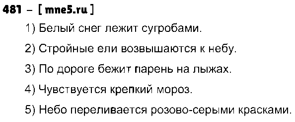 ГДЗ Русский язык 5 класс - 481