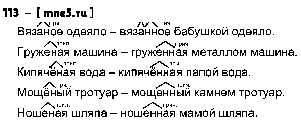 ГДЗ Русский язык 7 класс - 113