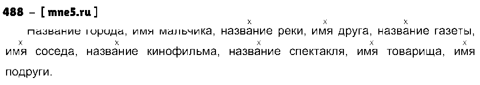 ГДЗ Русский язык 5 класс - 488
