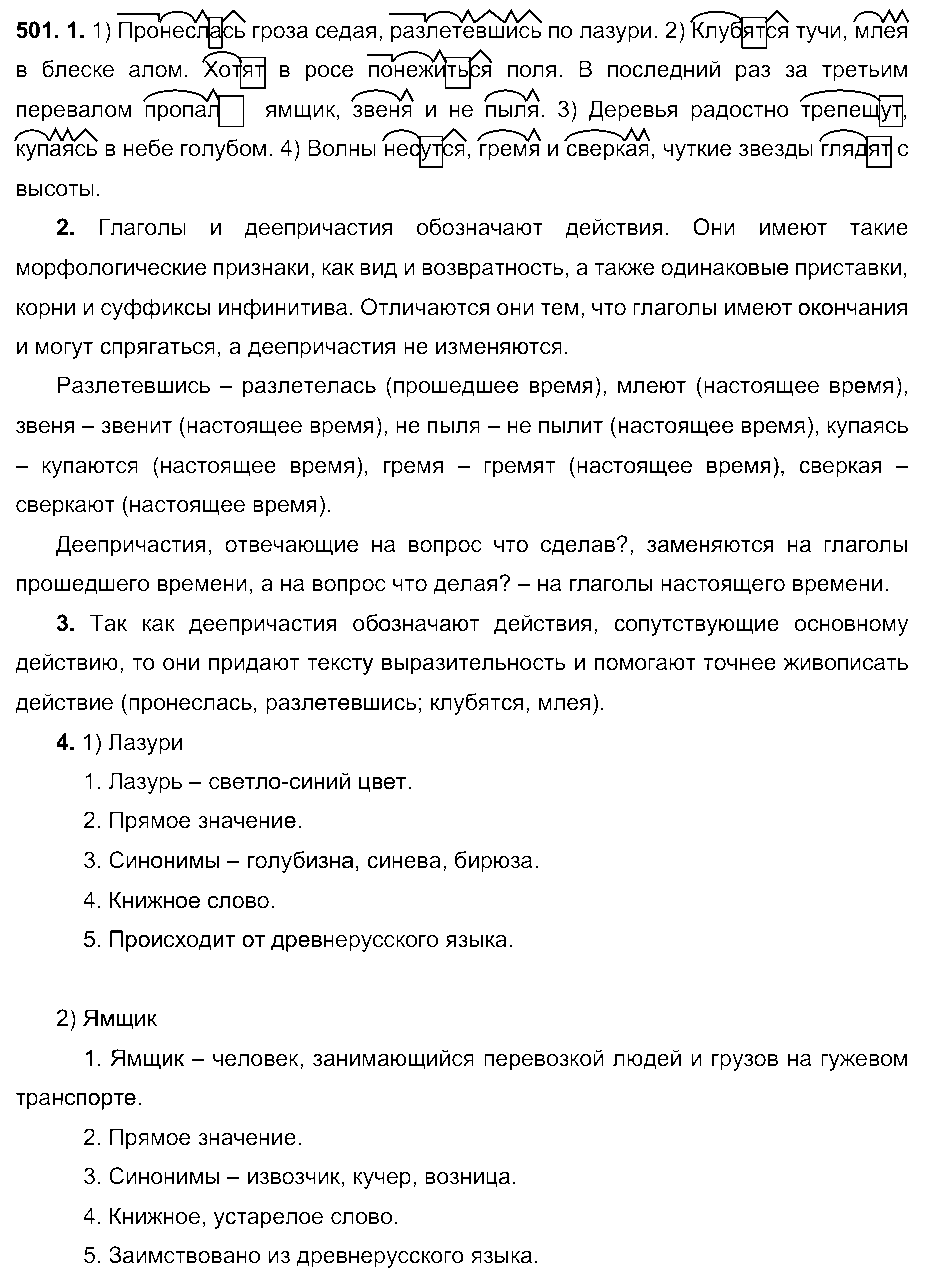 ГДЗ Русский язык 6 класс - 501