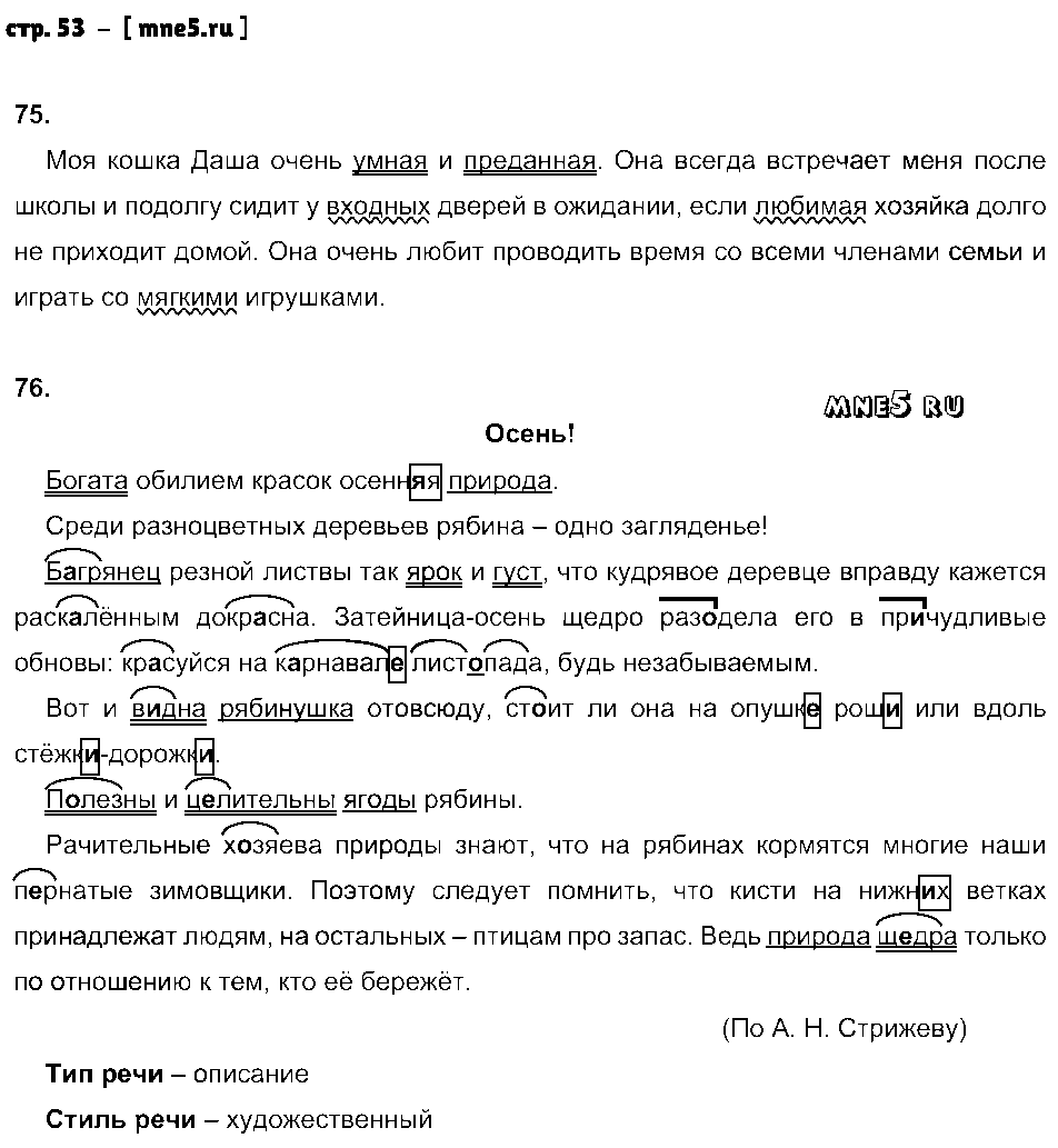 ГДЗ Русский язык 5 класс - стр. 53
