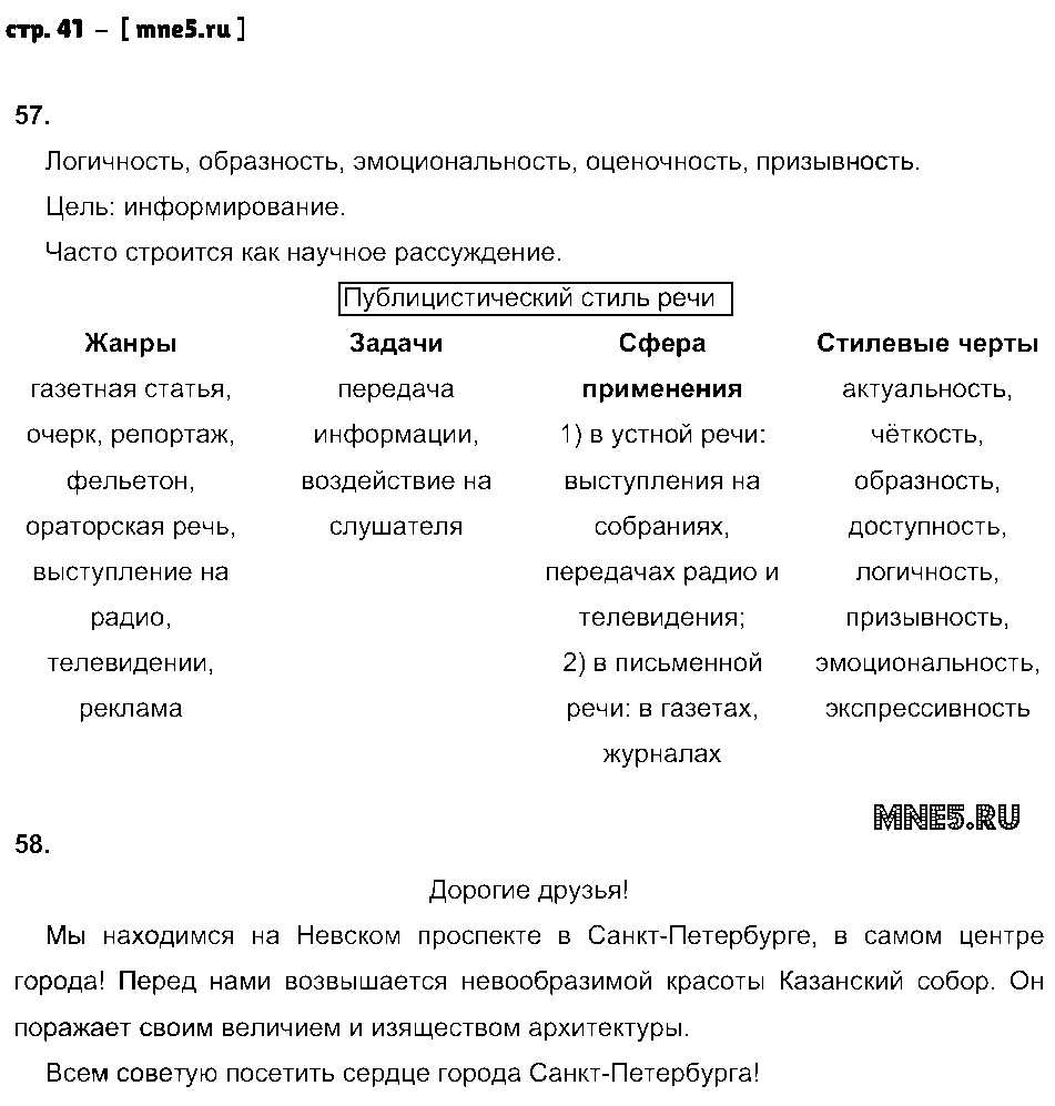ГДЗ Русский язык 7 класс - стр. 41