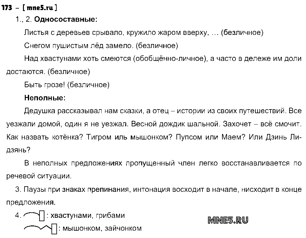 ГДЗ Русский язык 8 класс - 173