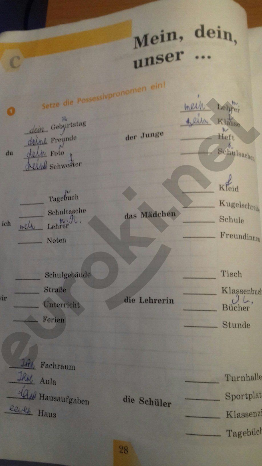 ГДЗ Немецкий язык 5 класс - стр. 28