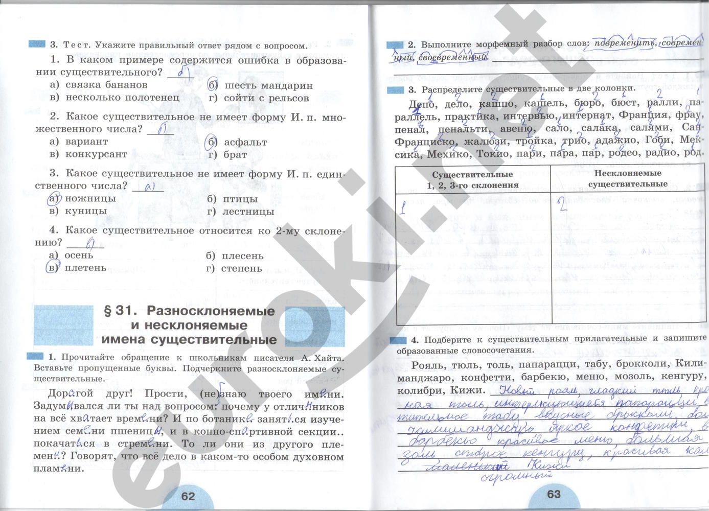 ГДЗ Русский язык 6 класс - стр. 62-63