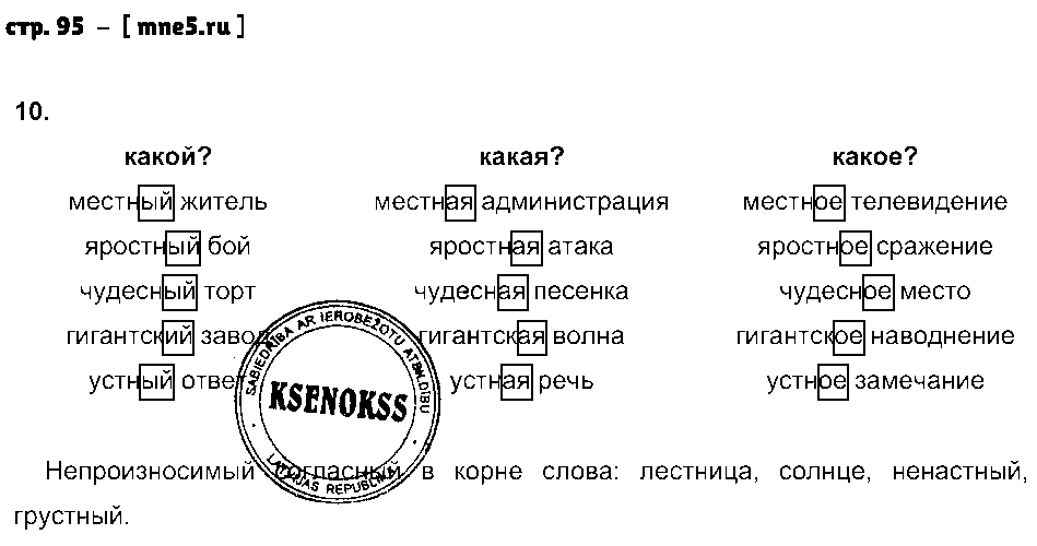 ГДЗ Русский язык 4 класс - стр. 95