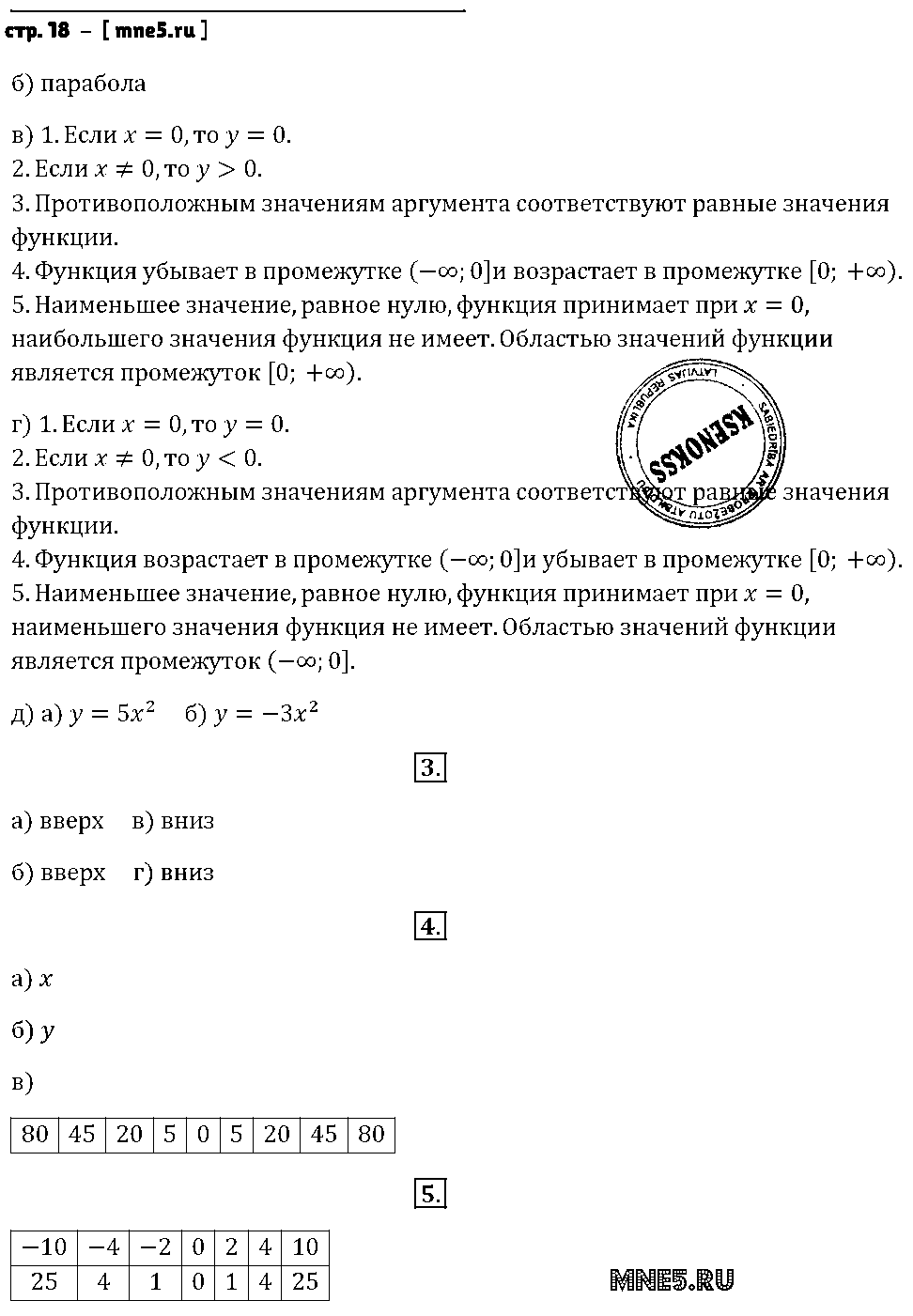 ГДЗ Алгебра 9 класс - стр. 18