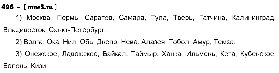 ГДЗ Русский язык 5 класс - 496