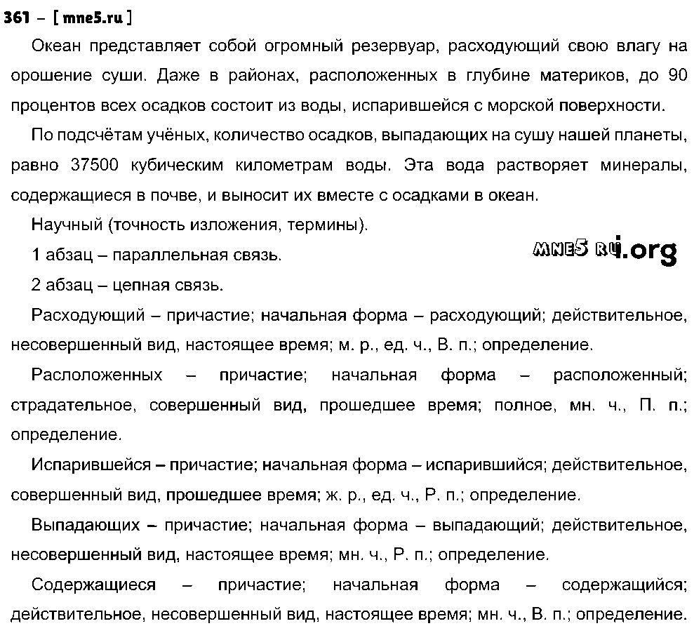 ГДЗ Русский язык 8 класс - 361