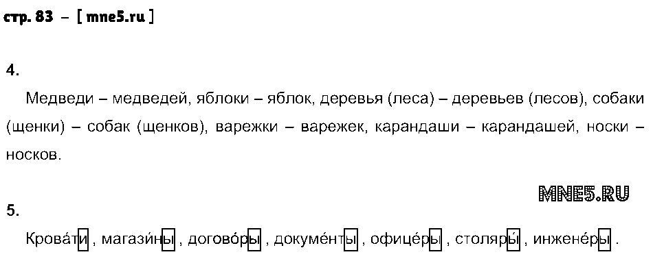 ГДЗ Русский язык 4 класс - стр. 83