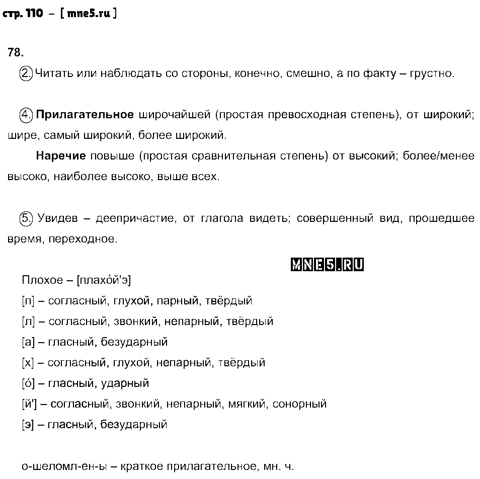 ГДЗ Русский язык 7 класс - стр. 110