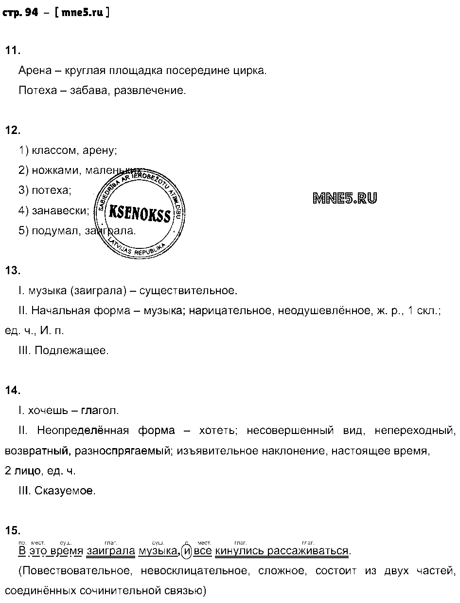 ГДЗ Русский язык 6 класс - стр. 94