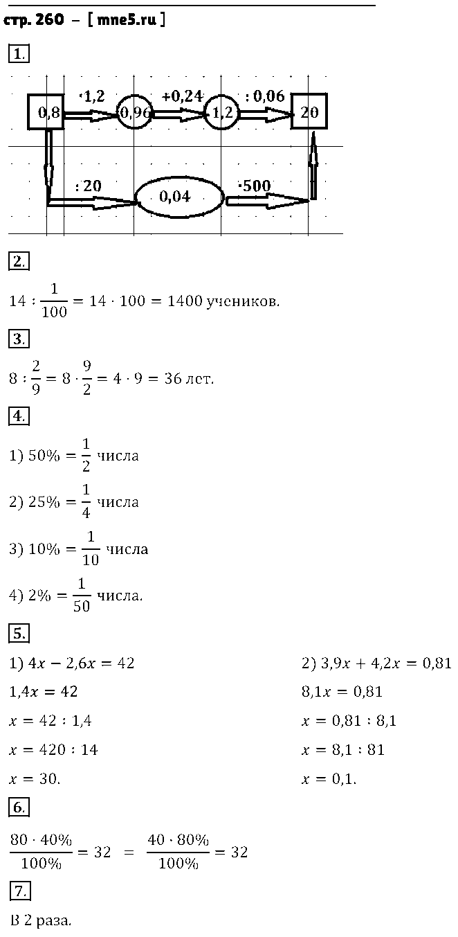 ГДЗ Математика 5 класс - стр. 260