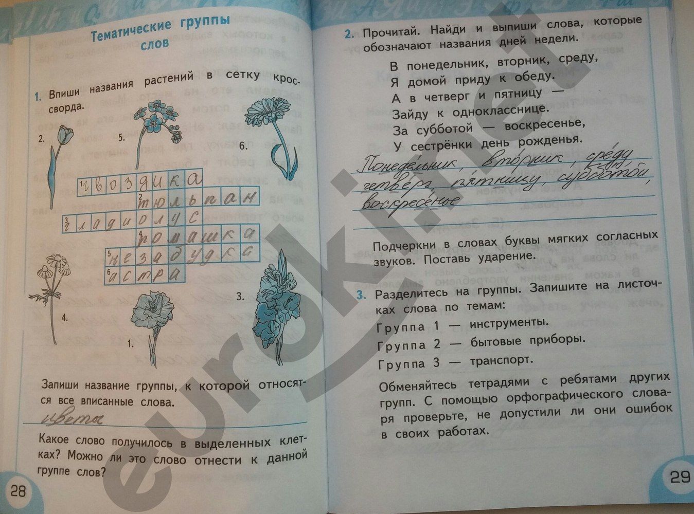 ГДЗ Русский язык 2 класс - стр. 28-29