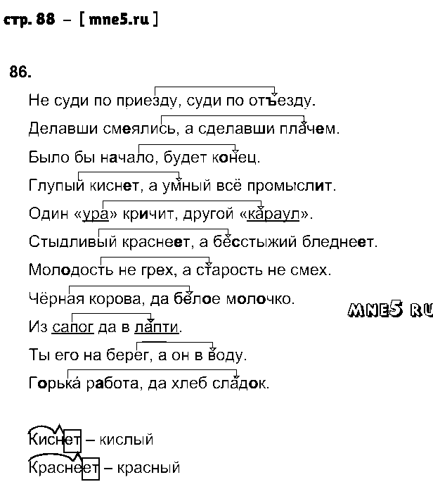 ГДЗ Русский язык 4 класс - стр. 88