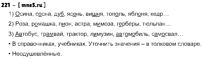 ГДЗ Русский язык 3 класс - 221