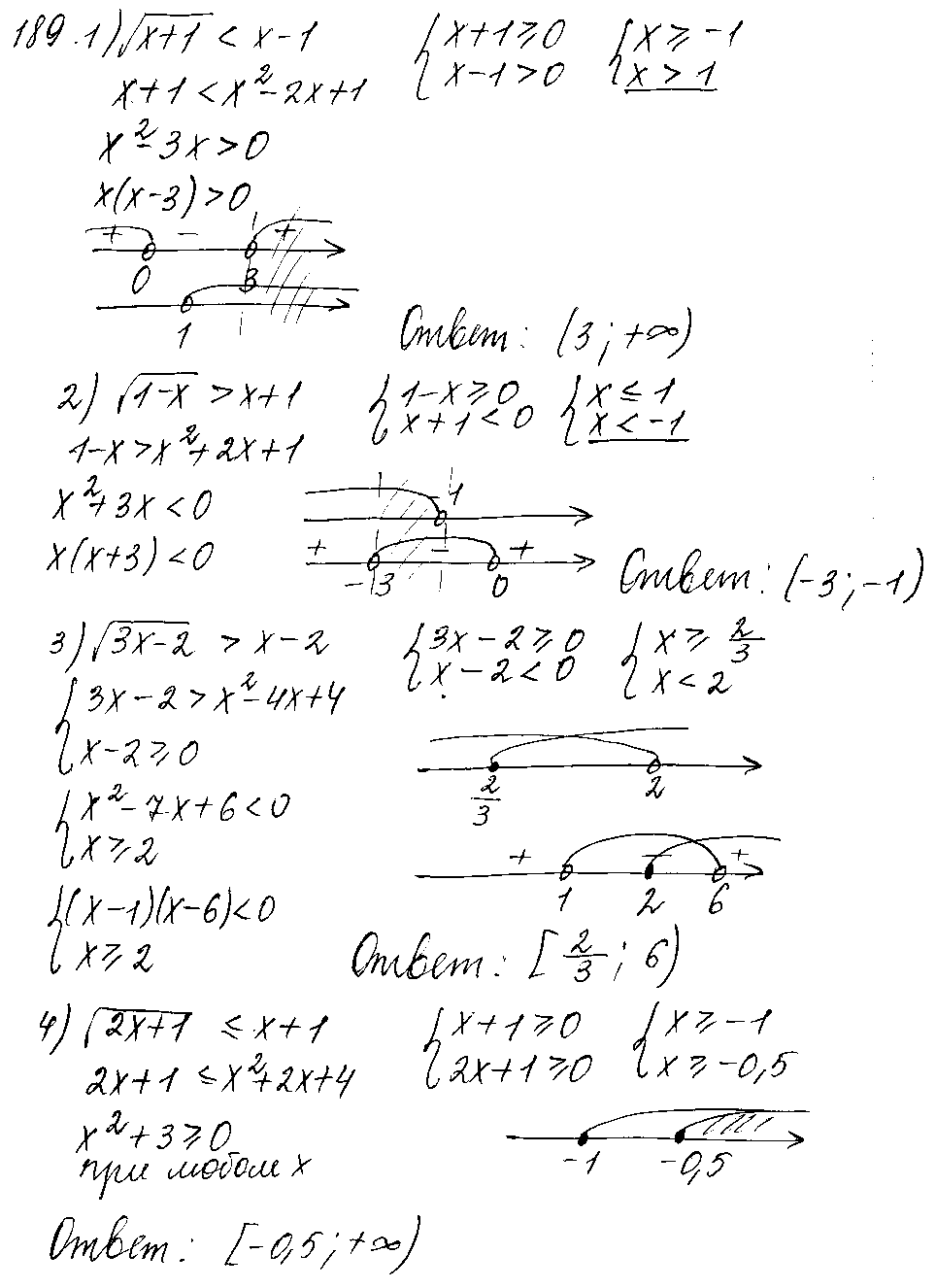 ГДЗ Алгебра 10 класс - 189