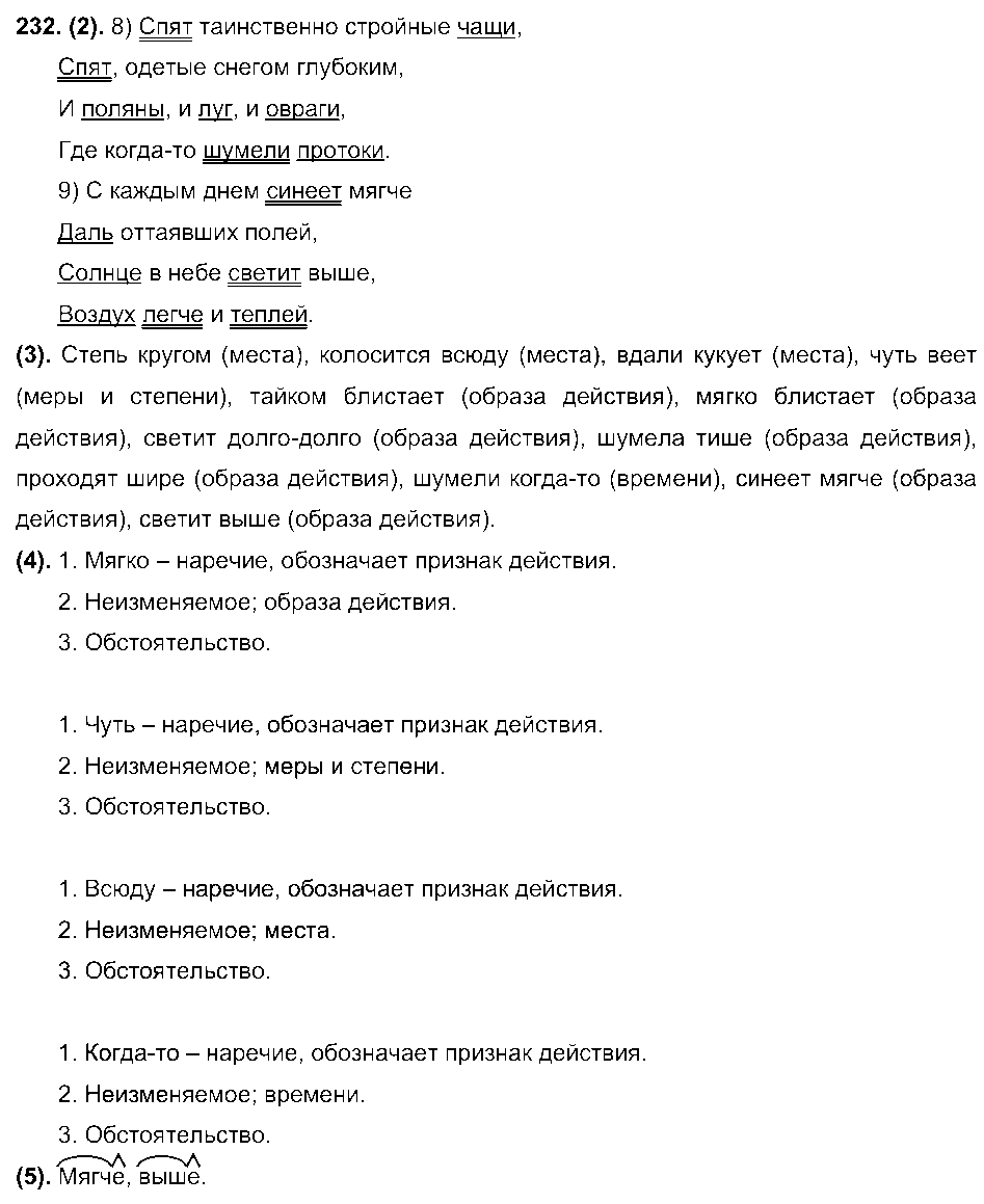 ГДЗ Русский язык 7 класс - 232