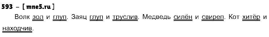 ГДЗ Русский язык 5 класс - 593