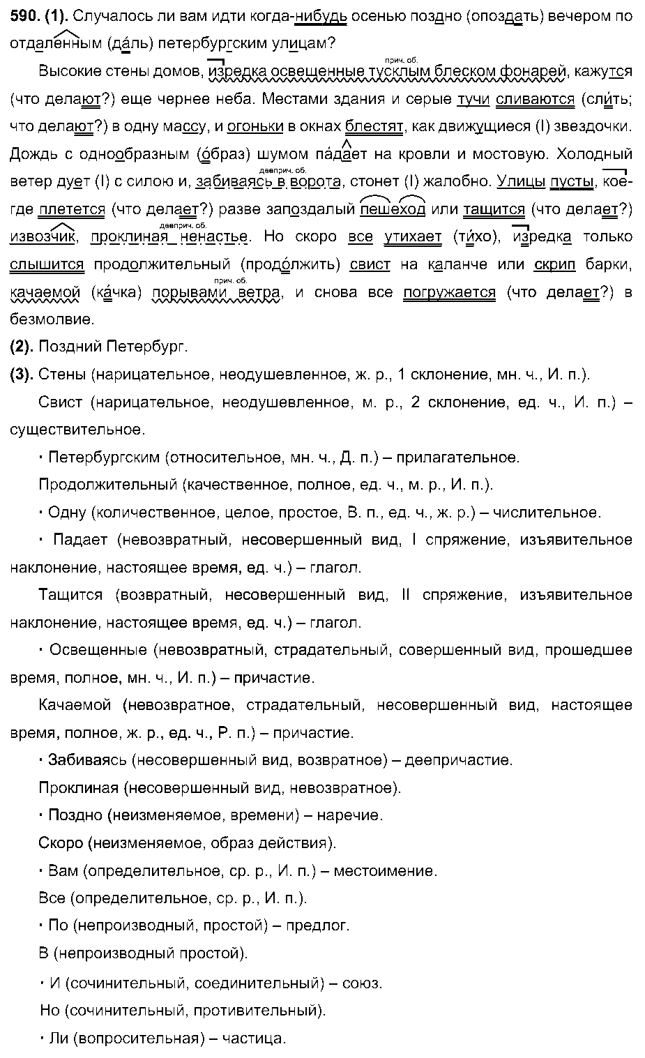 ГДЗ Русский язык 7 класс - 590