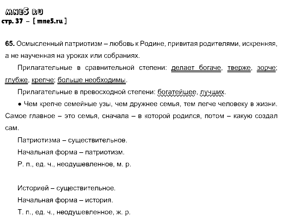 ГДЗ Русский язык 6 класс - стр. 37