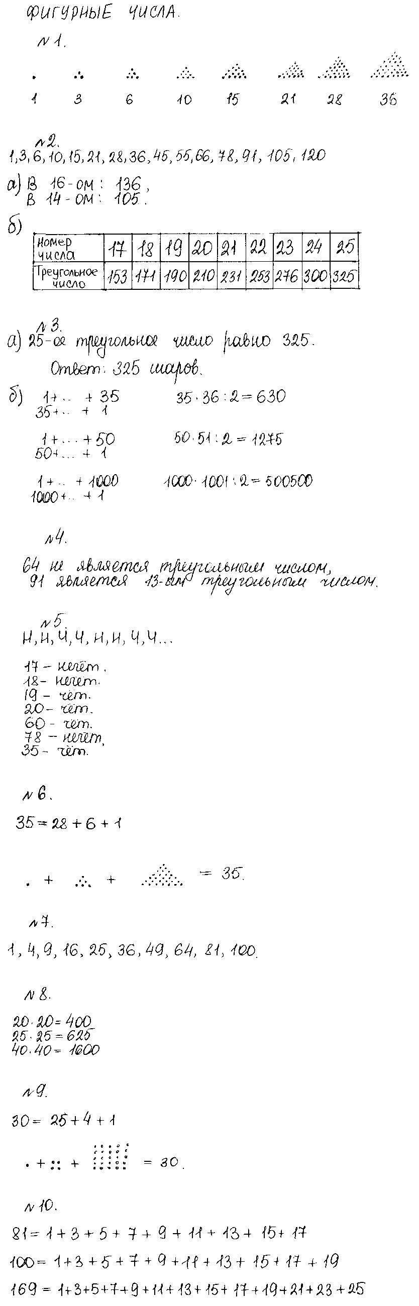 ГДЗ Математика 5 класс - 4. Фигурные числа