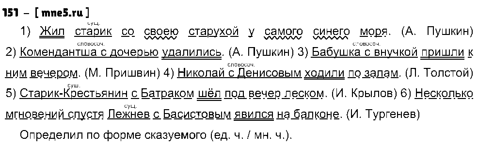 ГДЗ Русский язык 8 класс - 151