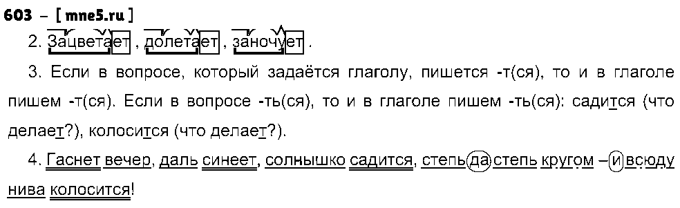 ГДЗ Русский язык 5 класс - 603