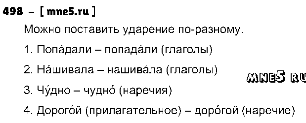 ГДЗ Русский язык 4 класс - 498