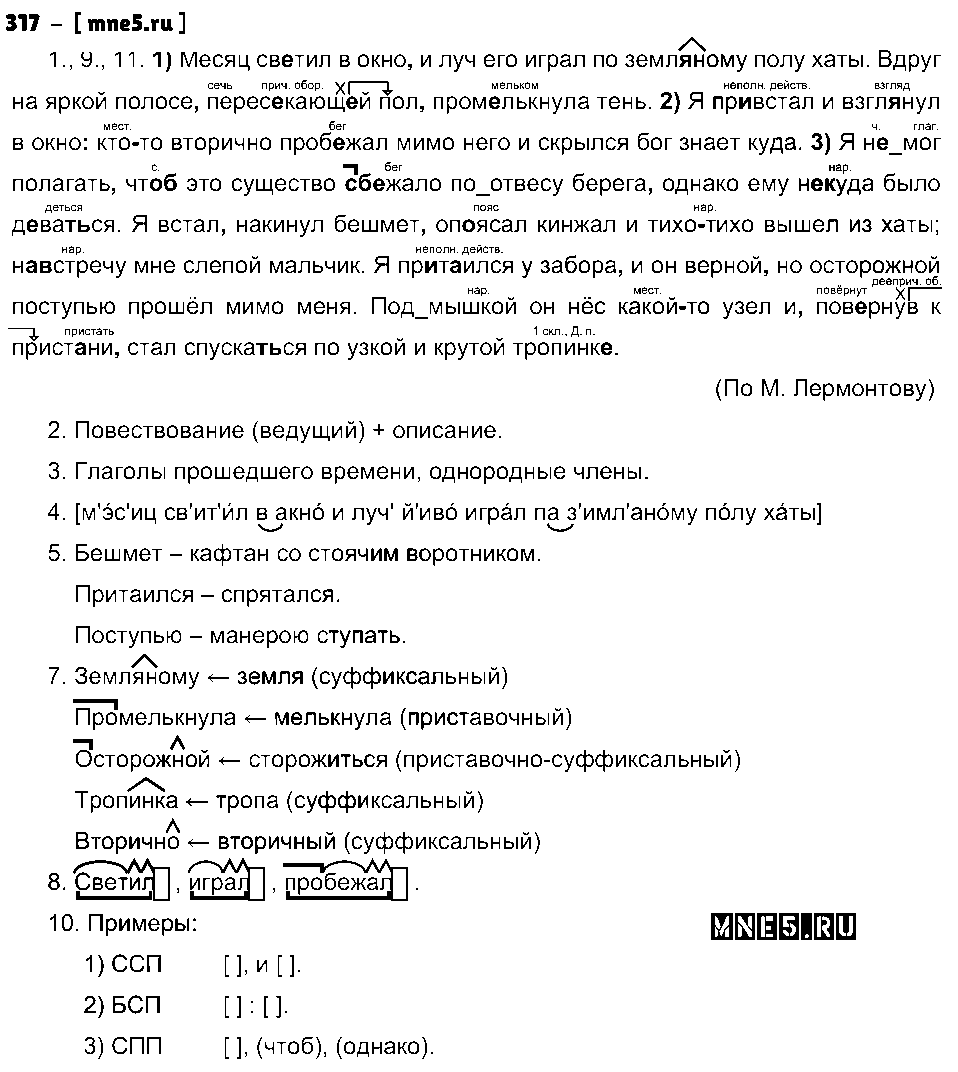 ГДЗ Русский язык 9 класс - 317