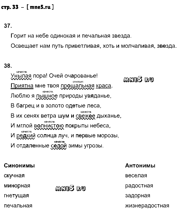 ГДЗ Русский язык 6 класс - стр. 33