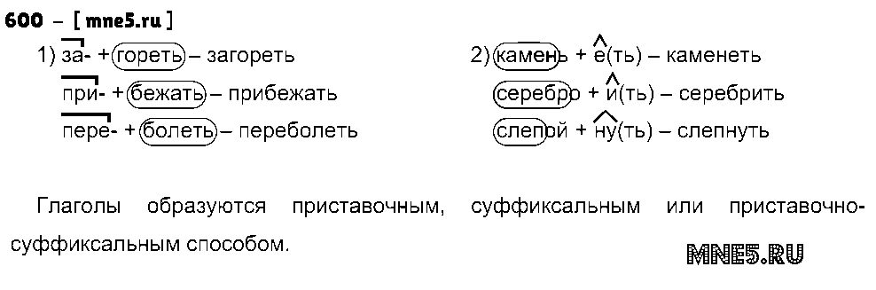 ГДЗ Русский язык 5 класс - 600