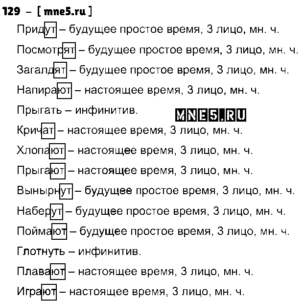 ГДЗ Русский язык 4 класс - 129