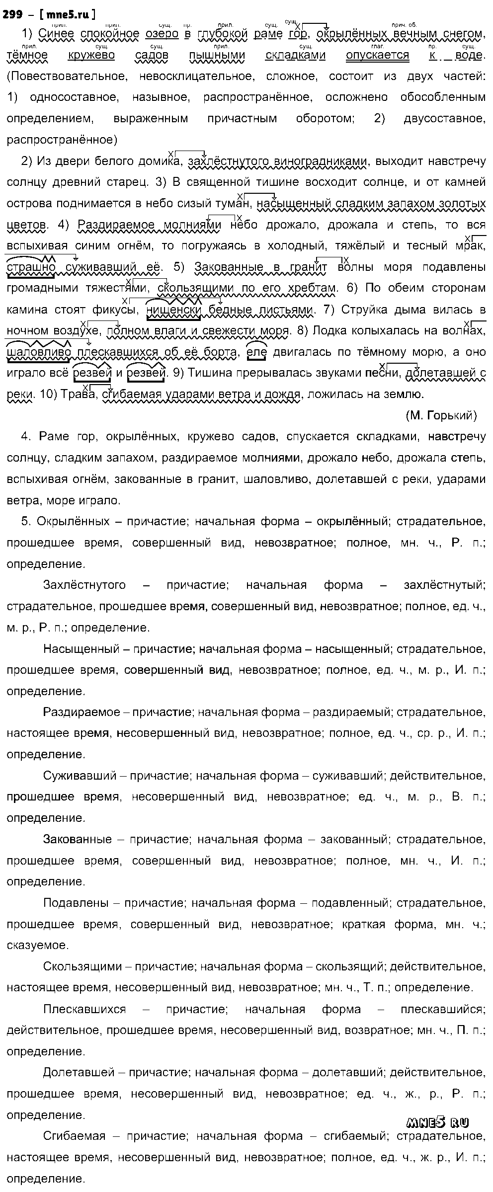 ГДЗ Русский язык 8 класс - 299