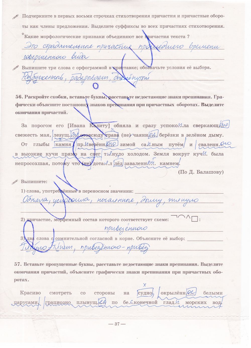 ГДЗ Русский язык 7 класс - стр. 37
