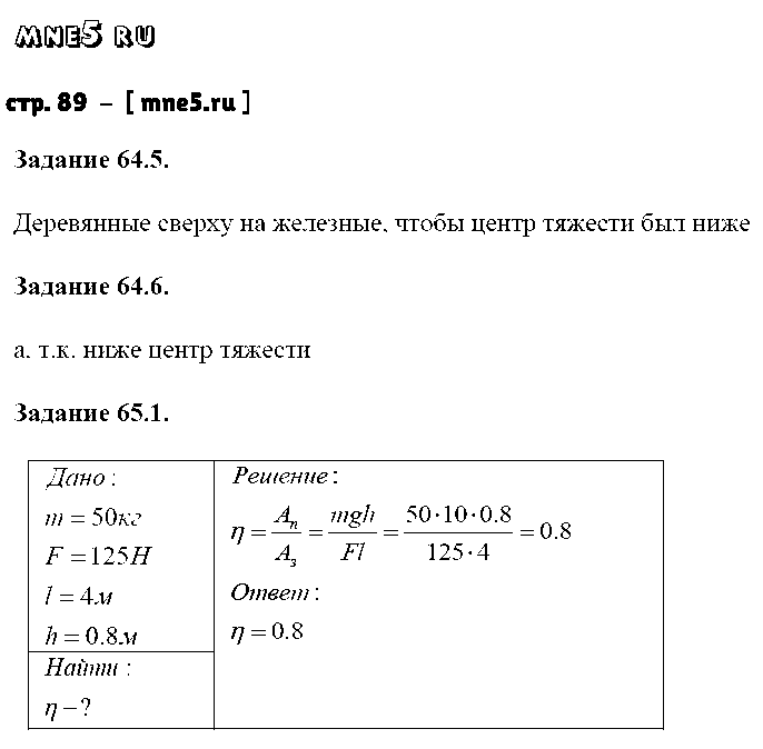 ГДЗ Физика 7 класс - стр. 89