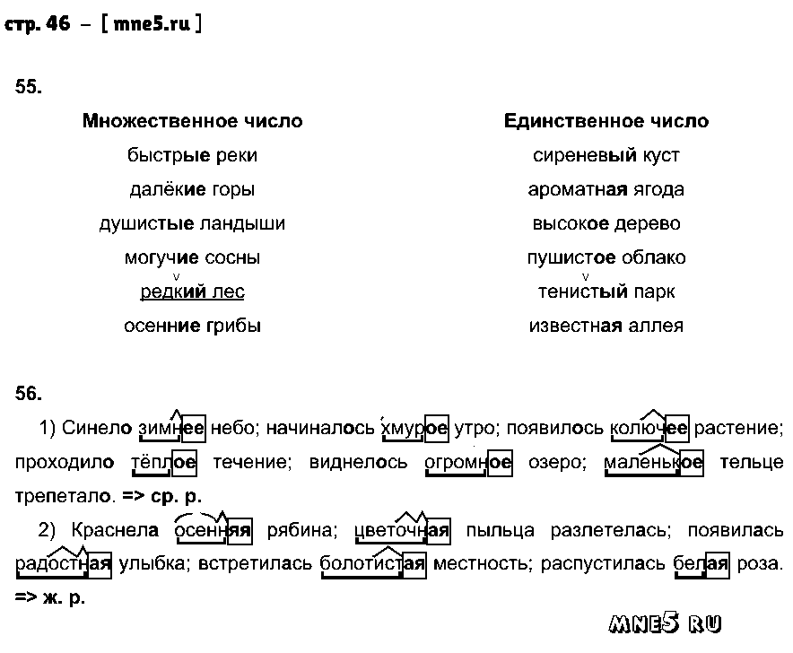 ГДЗ Русский язык 3 класс - стр. 46