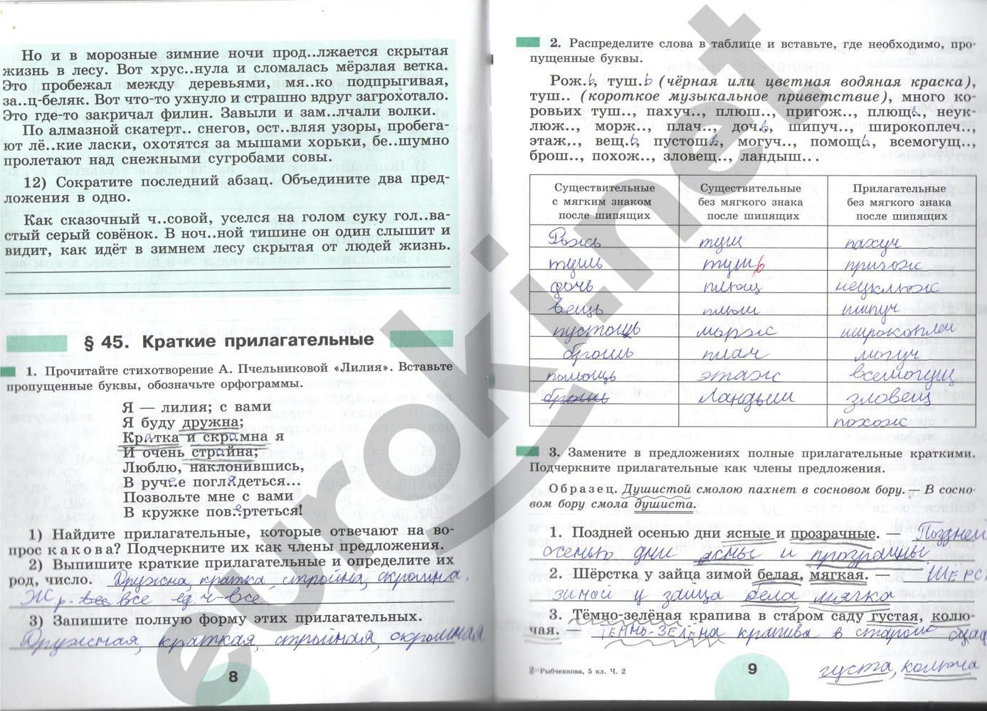 ГДЗ Русский язык 5 класс - стр. 8-9