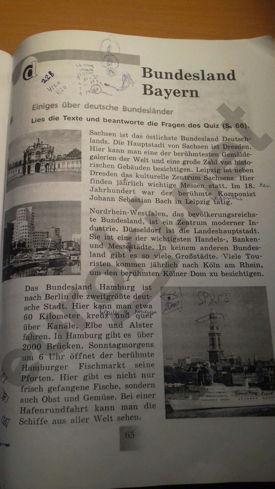 ГДЗ Немецкий язык 6 класс - стр. 65