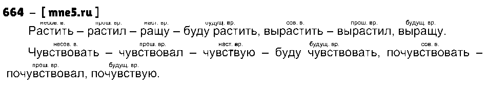 ГДЗ Русский язык 5 класс - 664