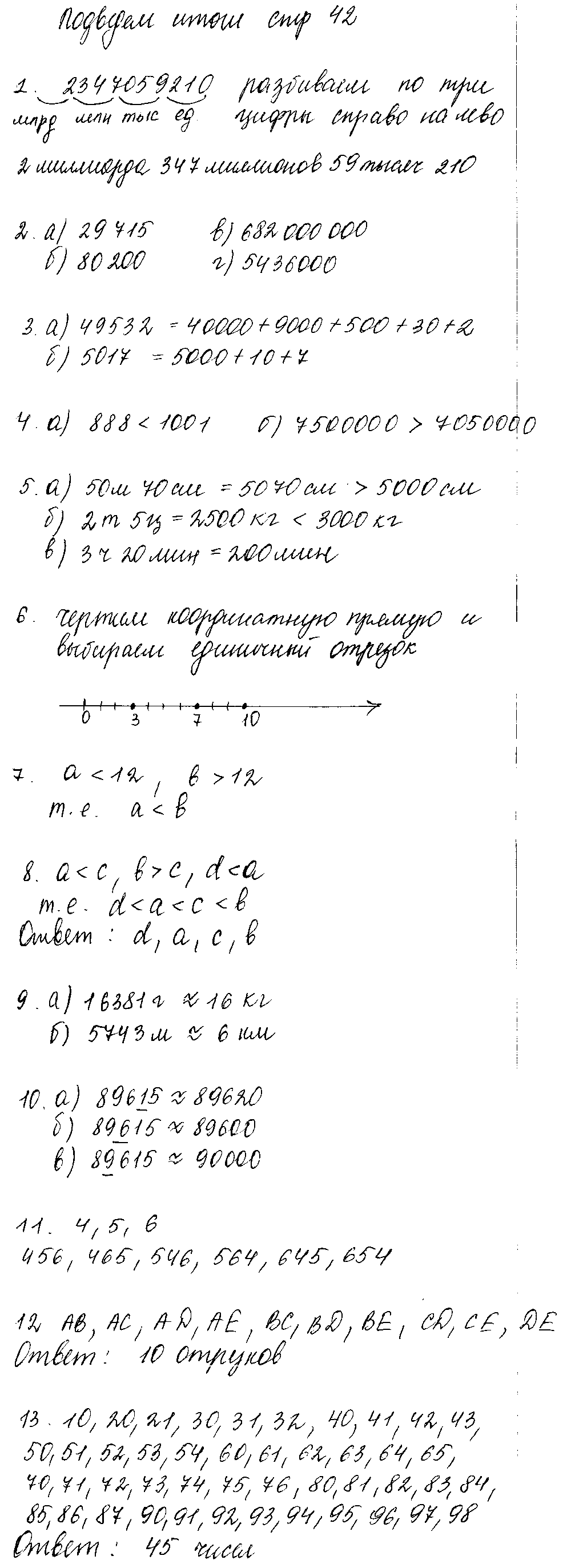 ГДЗ Математика 5 класс - Подведем итоги (стр. 42)