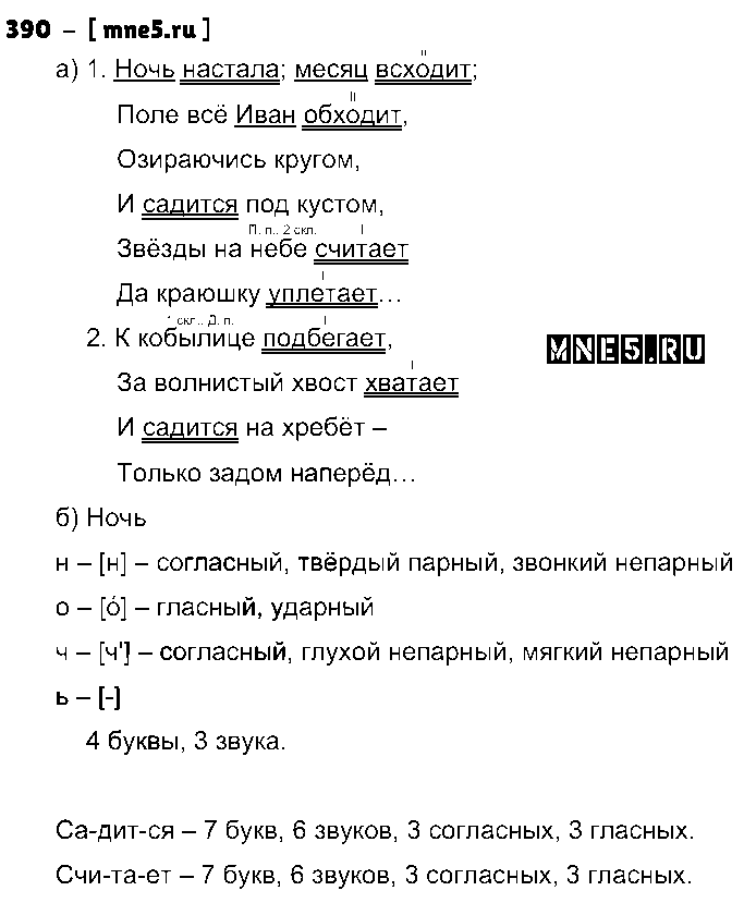 ГДЗ Русский язык 4 класс - 390
