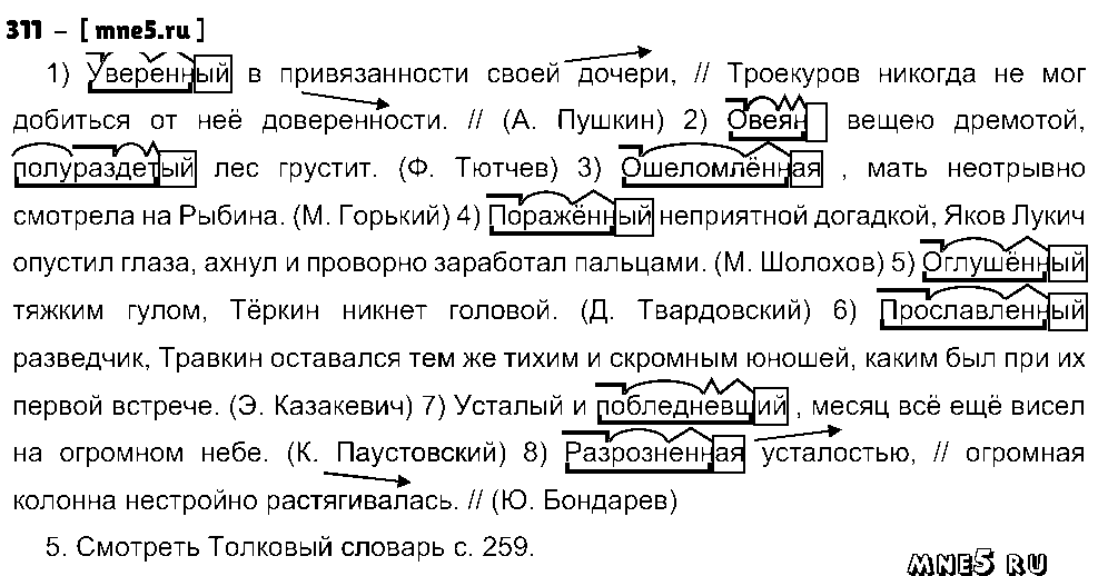 ГДЗ Русский язык 8 класс - 311