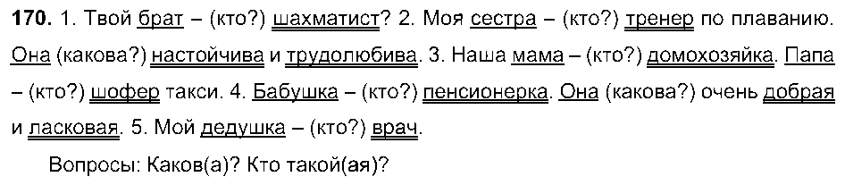 ГДЗ Русский язык 5 класс - 170