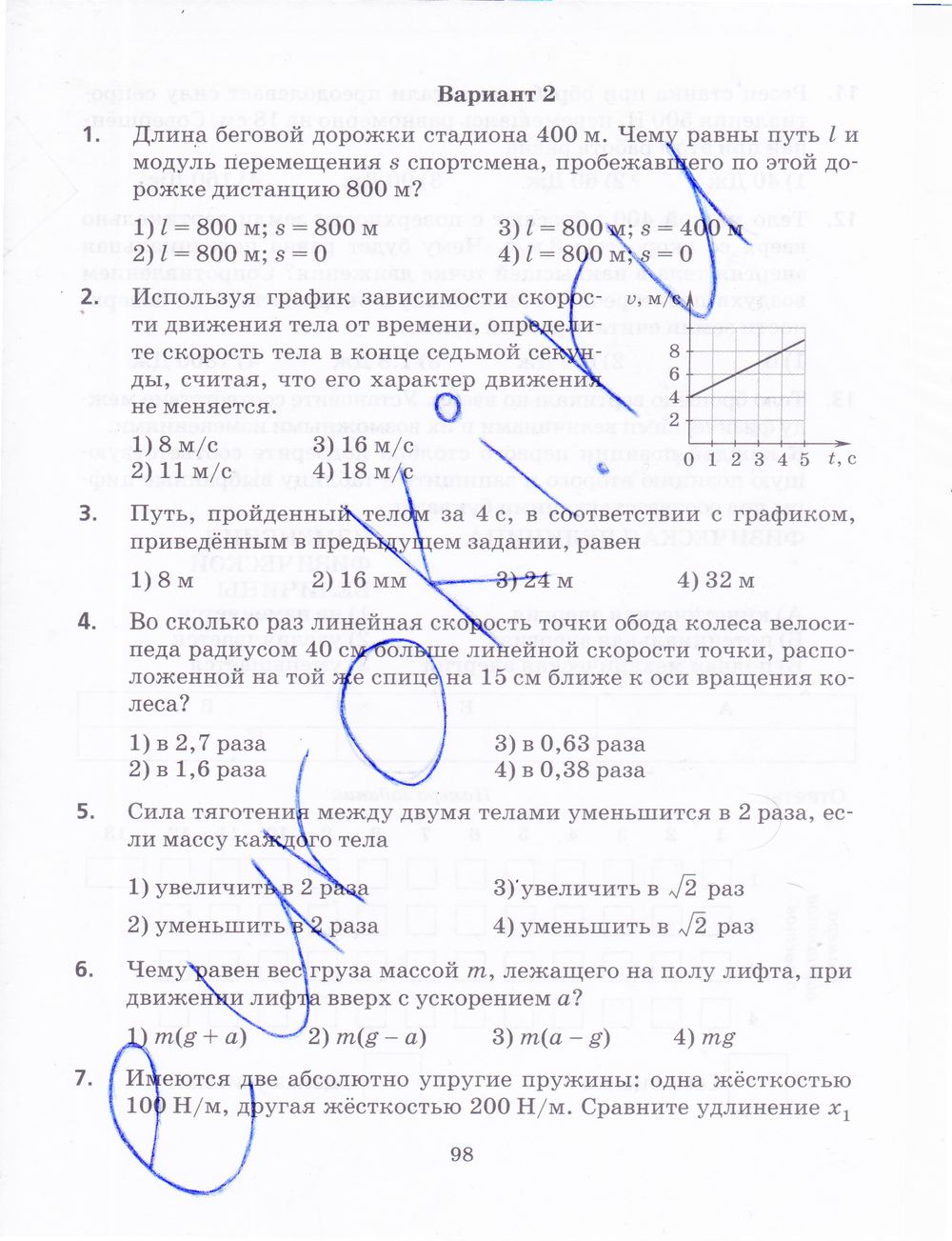ГДЗ Физика 9 класс - стр. 98