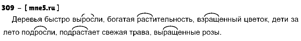 ГДЗ Русский язык 5 класс - 309