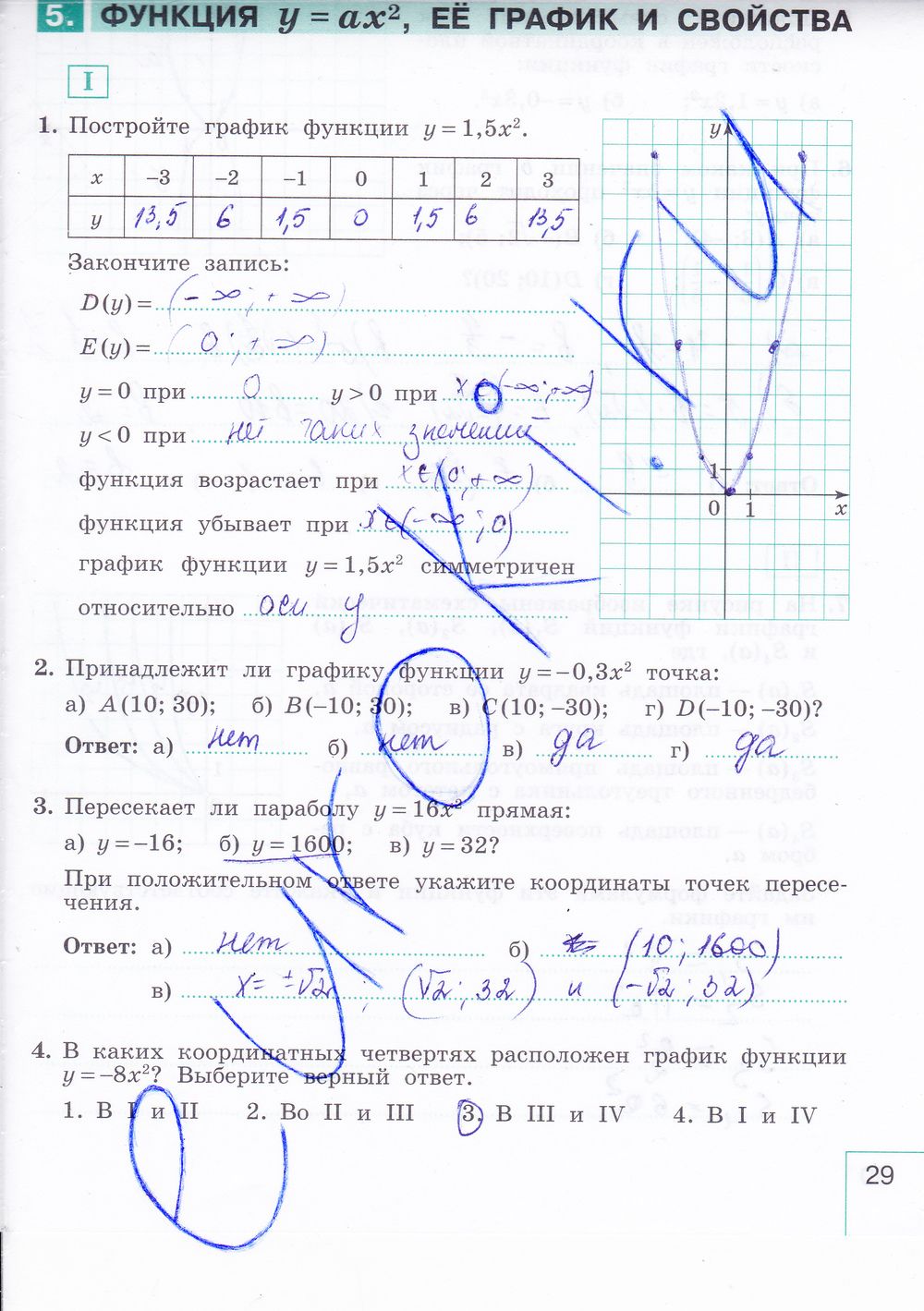 ГДЗ Алгебра 9 класс - стр. 29