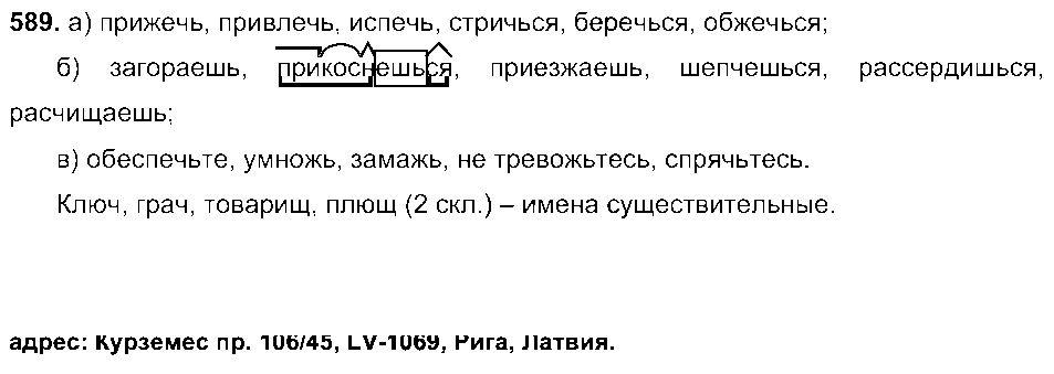 ГДЗ Русский язык 6 класс - 589