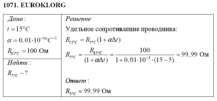 ГДЗ Физика 8 класс - 1071