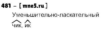 ГДЗ Русский язык 3 класс - 481